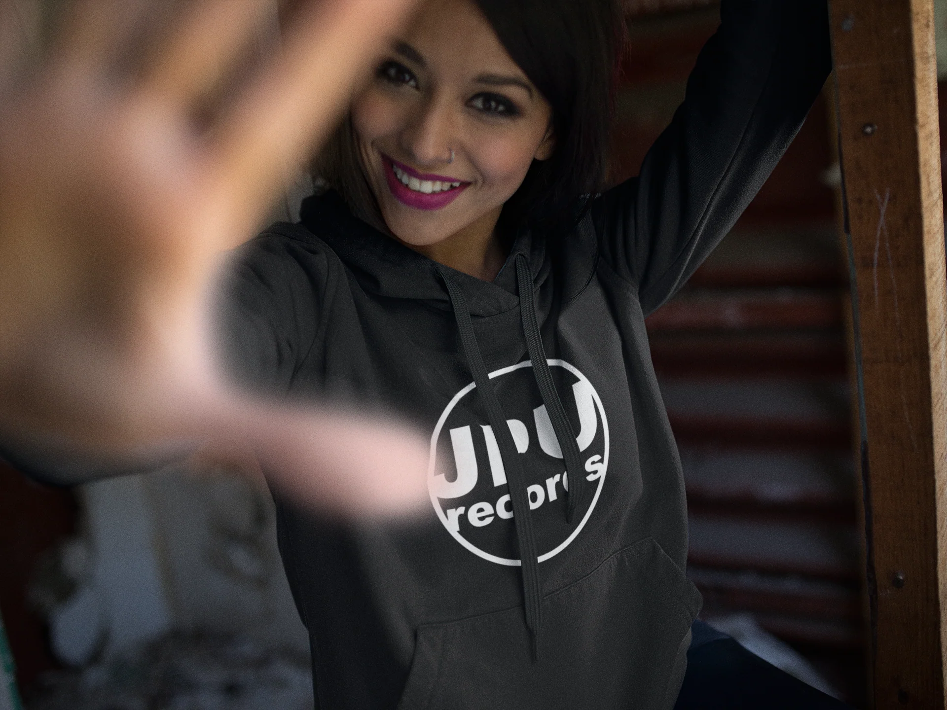 JPU Records Hoodie - Image 3