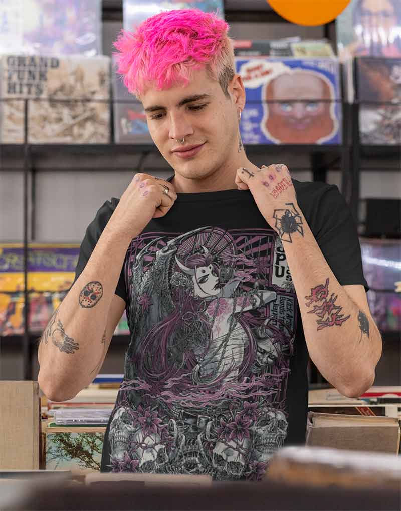 JPU Records x ISANA KAGAMI Tshirt #005 – Heavy Metal Mononoke - Image 2
