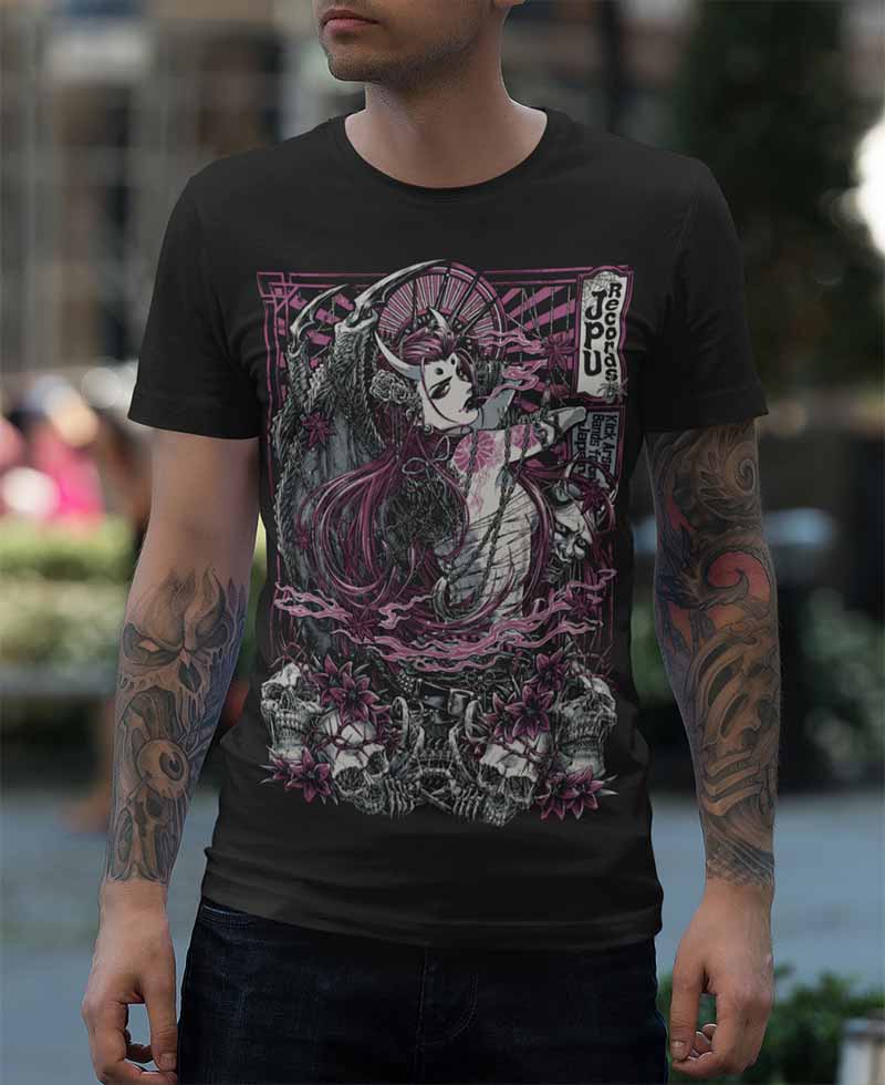 JPU Records x ISANA KAGAMI Tshirt #005 – Heavy Metal Mononoke - Image 4